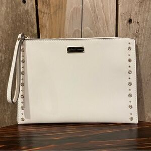 White Clutch with Studded Edges. New without tags.